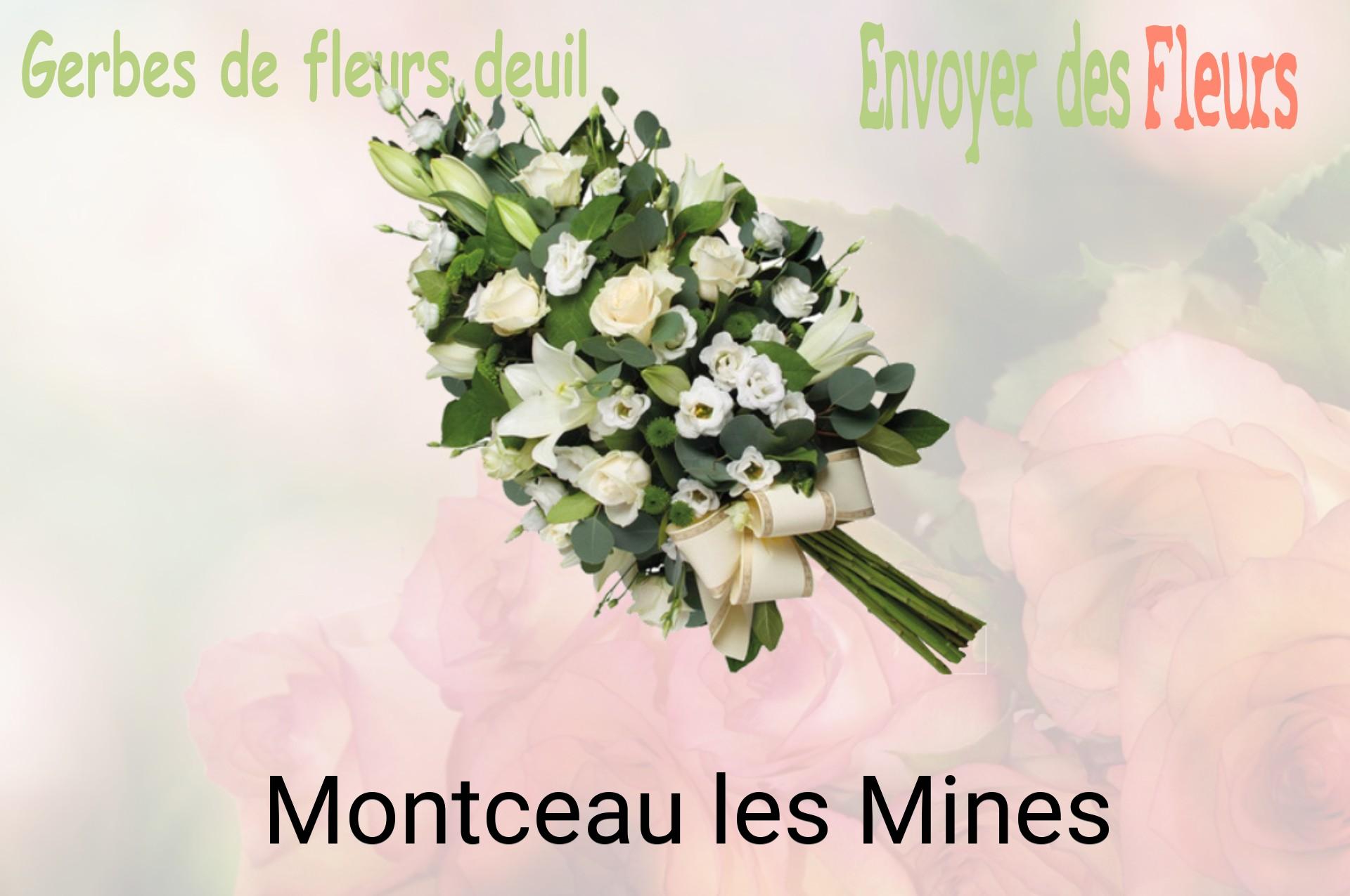 Gerbe de fleurs de deuil livrée à Montceau-les-Mines